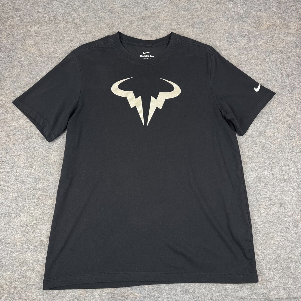 Nike Dri Fit Tee US Open Tennis "Vamos Bull" Rafael Nadal Black Mens Medium M